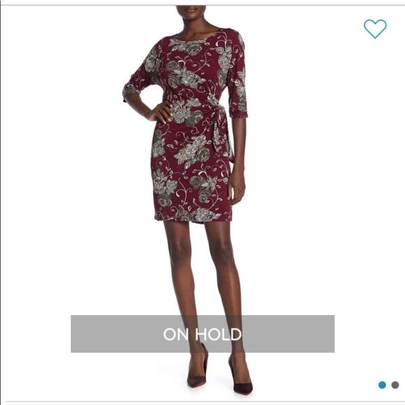 NWT Robbie Bee Floral Wrap Dress - Picture 1 of 5
